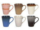 Tazas de capuchino Studio Tavola - Tazas de café con asa - Earth - 310 ml - 6 piezas