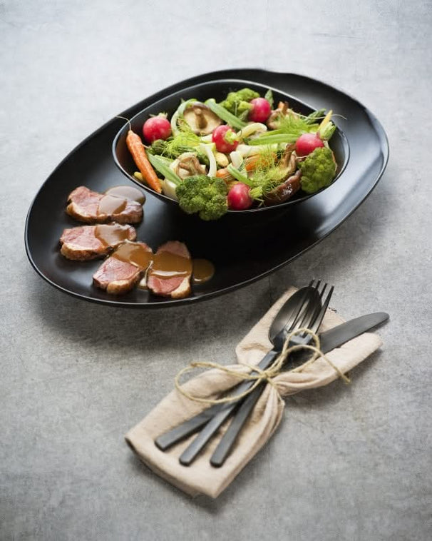 Cosy & Trendy Salad bowl Vongola Black - 20 x 18 cm