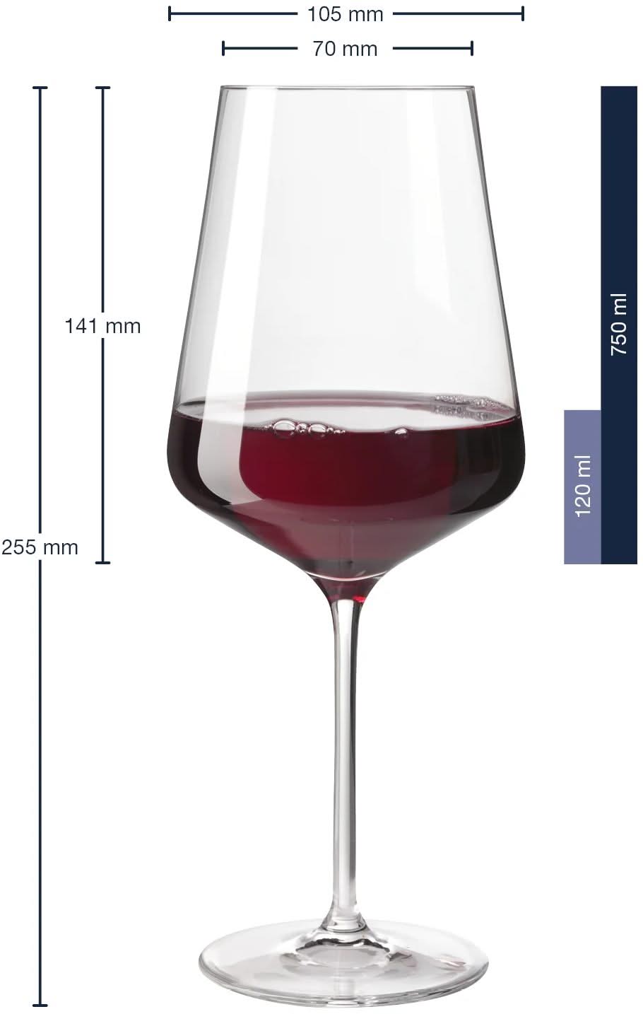 Leonardo Rode Wijnglazen - Puccini - 750 ml - 6 stuks