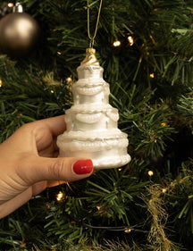 Bola de Navidad Nordic Light Pastel de bodas 12 cm