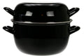 Cosy & Trendy Mosselpan - Zwart - ø 24 cm / 5 liter - geëmailleerde anti-aanbaklaag