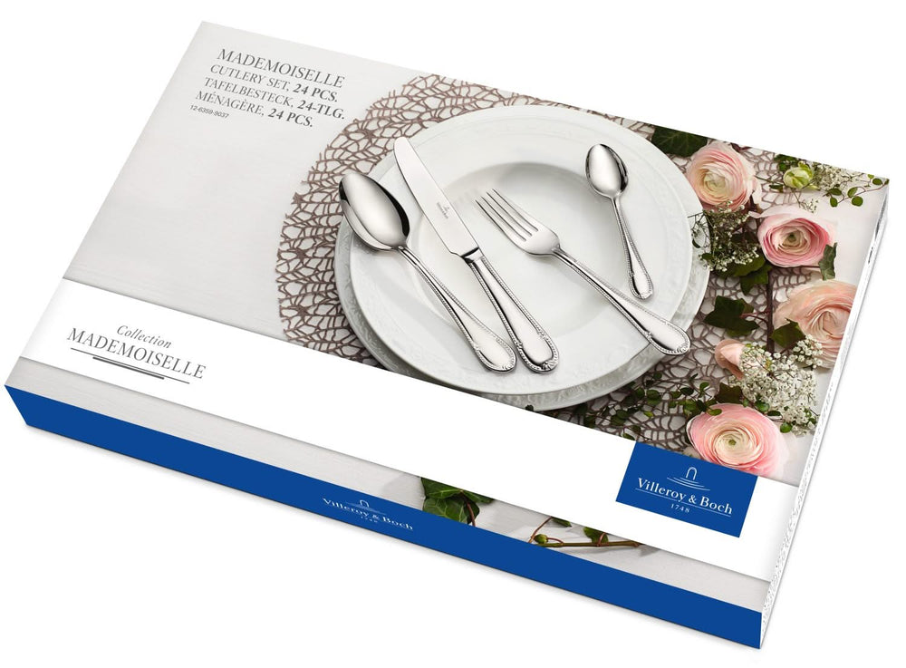 Villeroy & Boch Juego de cubiertos Mademoiselle - Acero inoxidable - 24 piezas / 6 personas