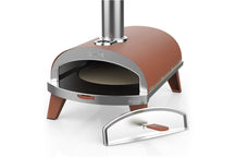 Horno para pizza ZiiPa Piana - A leña - con termómetro - Terracota - para pizzas de ø 30 cm - Piedra para pizza giratoria