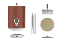 Horno para pizza ZiiPa Piana - A leña - con termómetro - Terracota - para pizzas de ø 30 cm - Piedra para pizza giratoria