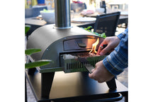 Horno para pizza ZiiPa Piana - A leña - con termómetro - Pizarra - para pizzas de ø 30 cm - Piedra para pizza giratoria