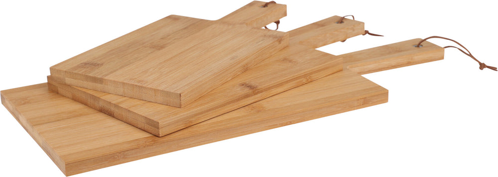 Cookinglife Snijplankenset Bamboe met handgreep 3-Delig