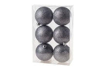 Bolas de Navidad Glitter Gris 6 piezas Cosy & Trendy