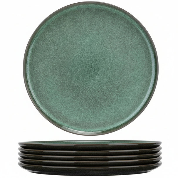 Cosy & Trendy Dinerborden Lerida Meadow Groen ø 26 cm - 4 Stuks