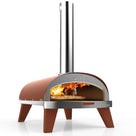 Horno para pizza ZiiPa Piana - A leña - con termómetro - Terracota - para pizzas de ø 30 cm - Piedra para pizza giratoria