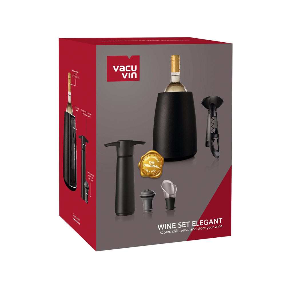 Vacu Vin Wine set Elegant - Black - 5 piece set