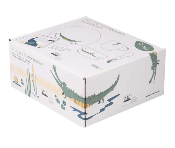 ASA Selection Kinderservies Kids Croco Krokodil 5-delig