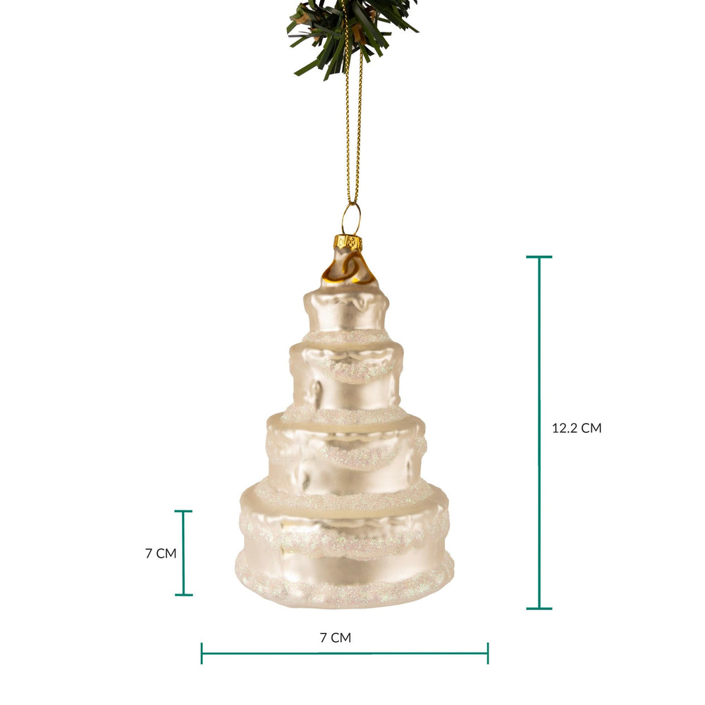 Bola de Navidad Nordic Light Pastel de bodas 12 cm