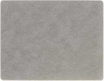 LIND DNA Placemats Hippo - Leer - Anthracite Grey - 45 x 35 cm - 2 Stuks