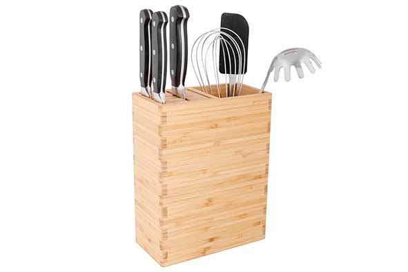 Bloque para cuchillos Cosy & Trendy Delish Chef 18 x 9 x 22 cm - apto para 9 cuchillos o utensilios de cocina