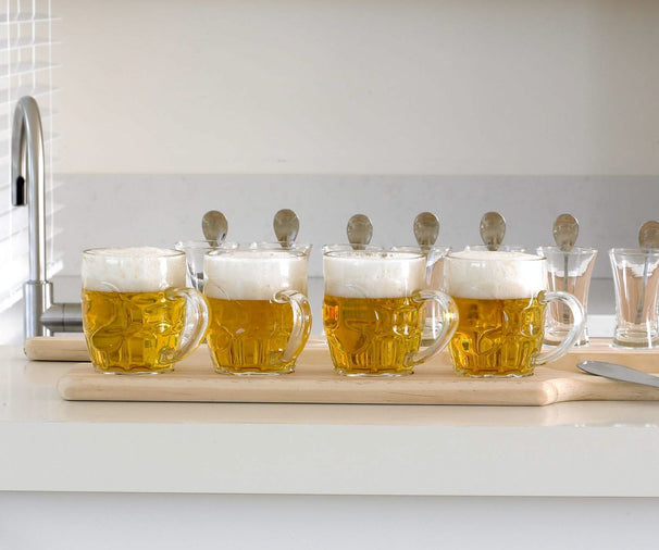 Cosy & Trendy Houten Plank met 4 Bierpullen