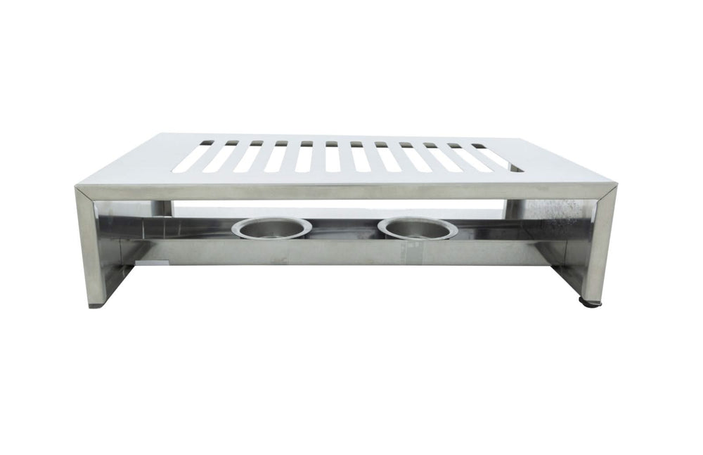 Cosy & Trendy Warmhoudplaat - Bordenwarmer met 2 theelichthouders - RVS - 26.4 x 14.9 x 7 cm