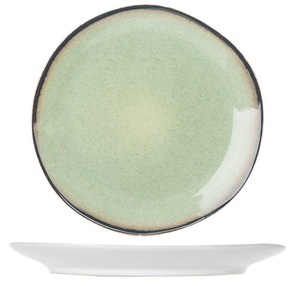 Cosy & Trendy Serviesset / Bordenset Fez Groen 8-delig / 4 personen - 4 dinerborden en 4 ontbijtborden