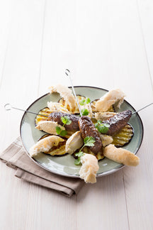 Cosy & Trendy Serviesset / Bordenset Fez Groen 8-delig / 4 personen - 4 dinerborden en 4 ontbijtborden
