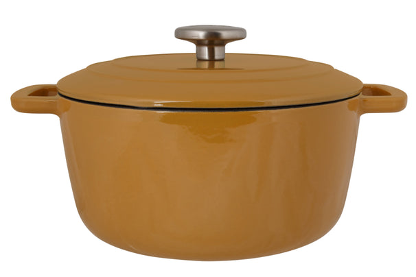 Cosy & Trendy Braadpan met deksel Fontestic Gietijzer Amber Gold Ø 20 cm / 2.7 Liter - geëmailleerde anti-aanbaklaag
