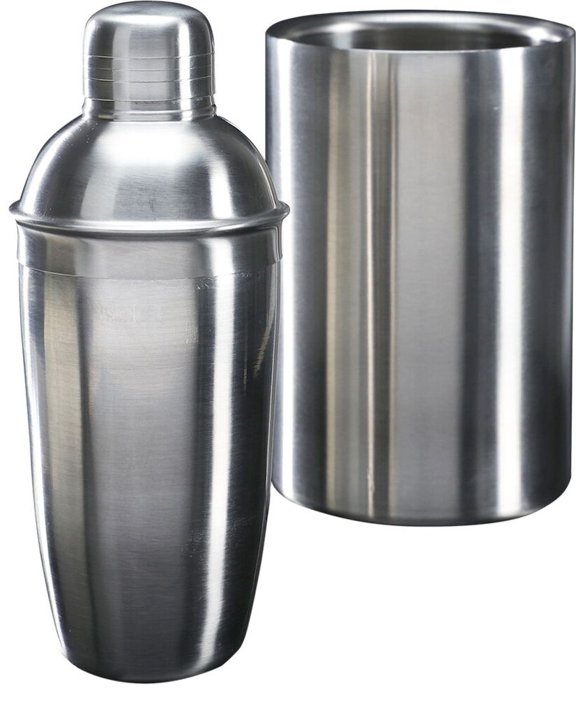 Cookinglife Barset RVS 2-Delig - Cocktailshaker en Wijnkoeler