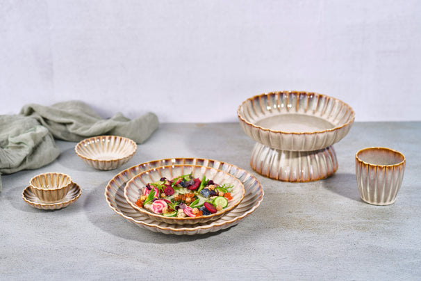 Cosy & Trendy Plato para tartas Astera Pearl Beige ø 32 cm