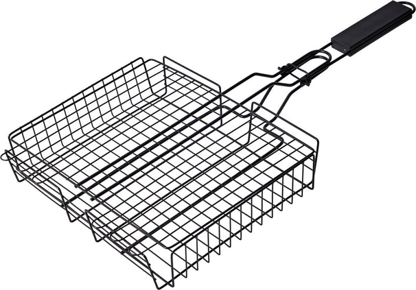 Cookinglife BBQ Grillmand Fire & Flavour 31.5 x 25 x 6 cm - Non-Stick Metaal - Grill accessoire voor Groenten en Vlees