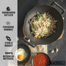 Blackwell Wokpan / Wadjan Gietijzer ø 32 cm / 3.3 liter - geschikt voor alle warmtebronnen - zonder anti-aanbaklaag
