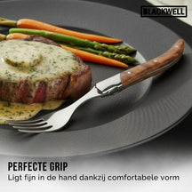 Blackwell Steakbestek Laguiole - Steakmessen & Steakvorken - Rozenhout - 12 Stuks