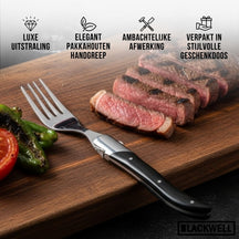 Tenedores de bistec Blackwell Laguiole - Madera de pakka - 6 piezas