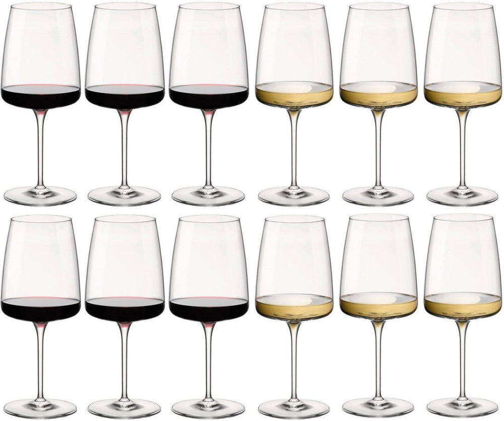 Bormioli Rocco Set de copas de vino Nexo (Copas de vino tinto y copas de vino blanco) - Set de 12 piezas