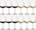 Bormioli Rocco Set de copas de vino Nexo (Copas de vino tinto y copas de vino blanco) - Set de 12 piezas