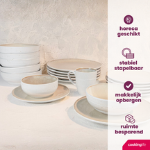 Cookinglife Soepkommen / Kommen Nola Sand ø 17 cm - 6 Stuks