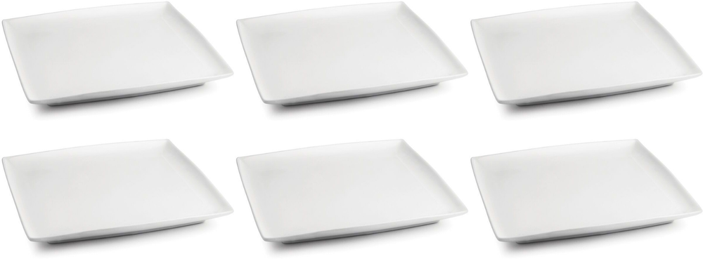 BonBistro Platos para pasteles Yong Squito 16 x 16 cm - Blanco - 6 piezas