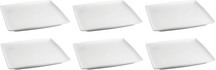 BonBistro Platos de cena Yong Squito 26 x 26 cm - Blanco - 6 piezas