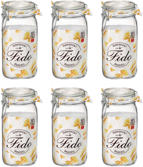 Bormioli Rocco Weckpot Fido 11 x 11 cm / 1.5 liter - 6 stuks