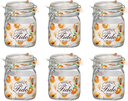 Tarro de conserva Bormioli Rocco Fido - 10 x 10 cm / 750 ml - cuadrado - 6 unidades