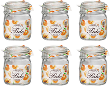 Tarro de conserva Bormioli Rocco Fido - 10 x 10 cm / 750 ml - cuadrado - 6 unidades