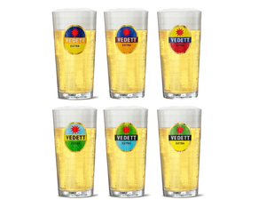 Vasos de cerveza Vedett Extra - 250 ml - 6 piezas
