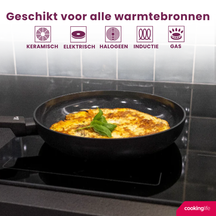 Cookinglife Koekenpan Black Cera - ø 28 cmn - keramische anti-aanbaklaag