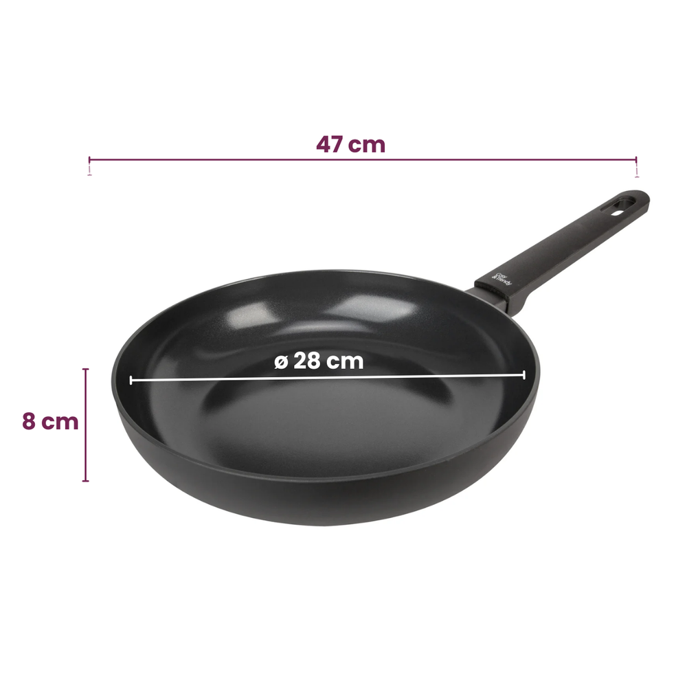 Cookinglife Koekenpan Black Cera - ø 28 cmn - keramische anti-aanbaklaag