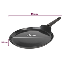 Cookinglife Pannenkoekenpan Black Cera Zwart ø 24 cm - keramische anti-aanbaklaag