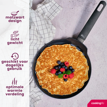 Cookinglife Pannenkoekenpan Black Cera Zwart ø 24 cm - keramische anti-aanbaklaag