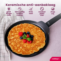 Cookinglife Pannenkoekenpan Black Cera Zwart ø 24 cm - keramische anti-aanbaklaag