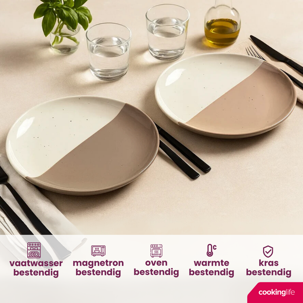 Platos de cena Cookinglife Barro ø 27 cm - 6 unidades