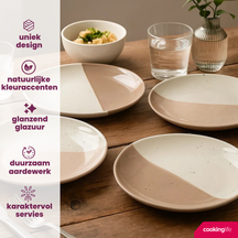 Platos de cena Cookinglife Barro ø 27 cm - 6 unidades