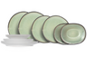 Cosy & Trendy Serviesset Fez - Groen 12-delig / 4 personen - 4 dinerborden, 4 ontbijtborden en 4 diepe borden