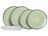 Cosy & Trendy Serviesset / Bordenset Fez Groen 8-delig / 4 personen - 4 dinerborden en 4 ontbijtborden