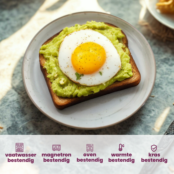 Cosy & Trendy Breakfast Plates / Dessert Plates - Sintra Ivy Green ø 20 cm - 4 pieces