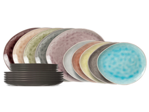 Cosy & Trendy Dinnerware Set / Plates Set - 10 dinner plates - 10 side plates - Streetfood 20-Piece