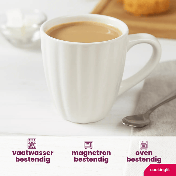 Cookinglife Mokken Cardida Off White 350 ml - 6 Stuks